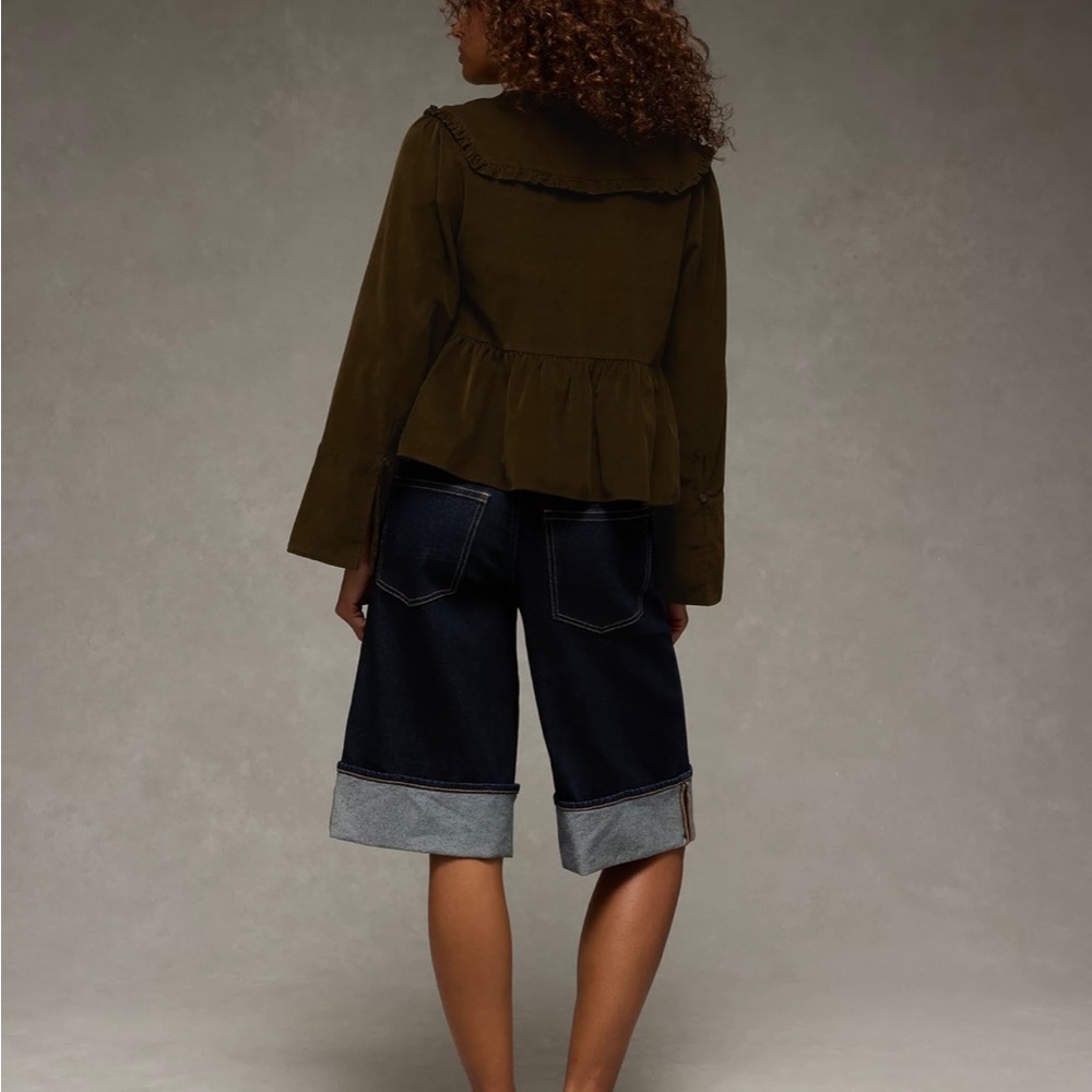 American Eagle Outfitters Dark Olive Blouse - Picture 2 of 5